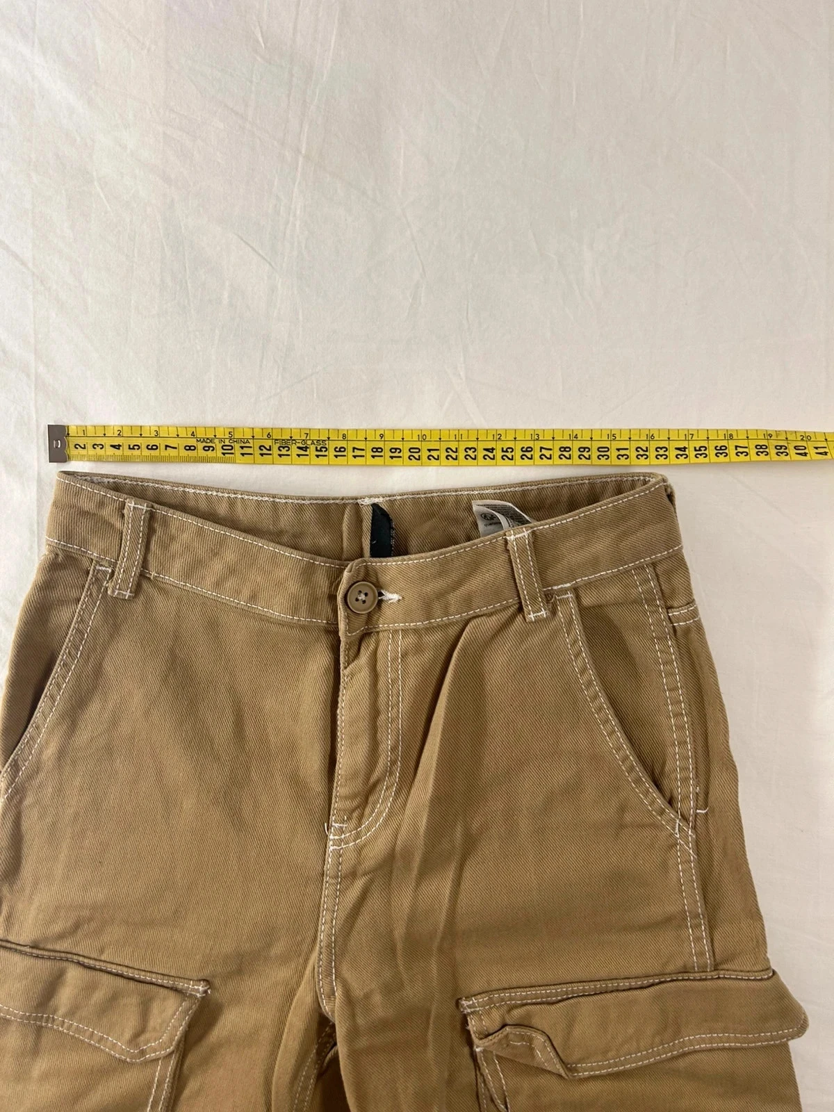 Brown beige wide leg divided h&m pants – photo 7